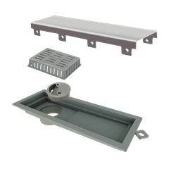 RALO LINEAR ELLEVE TINY PVC ACAB. INOX ESCOVADO 25CM 2924