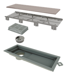 RALO LINEAR ELLEVE TINY PVC ACAB. INOX OCULTO 25CM 2930