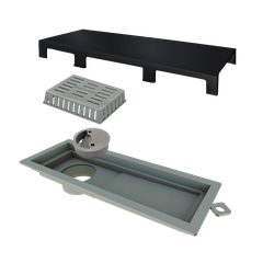 RALO LINEAR ELLEVE TINY PVC ACAB. INOX BLACK MATTE 2922