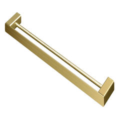 PORTA-TOALHAS DUPLO DOCOL FLAT OURO ESCOVADO