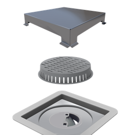 Ralo Linear Square Tampa Inox 10x10 cm 7342