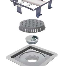 Ralo Linear Square Tampa Oculta 10x10 cm 7343