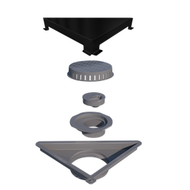 Ralo Linear Vertex Tampa Inox Black Matte 5212