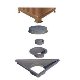 Ralo Linear Vertex Tampa Inox Red Gold 5211