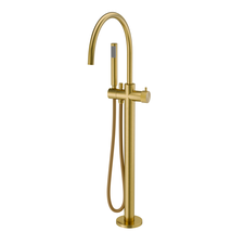 90015942072 Misturador Monocomando de Piso Para Banheira Com Ducha Ouro Escovado