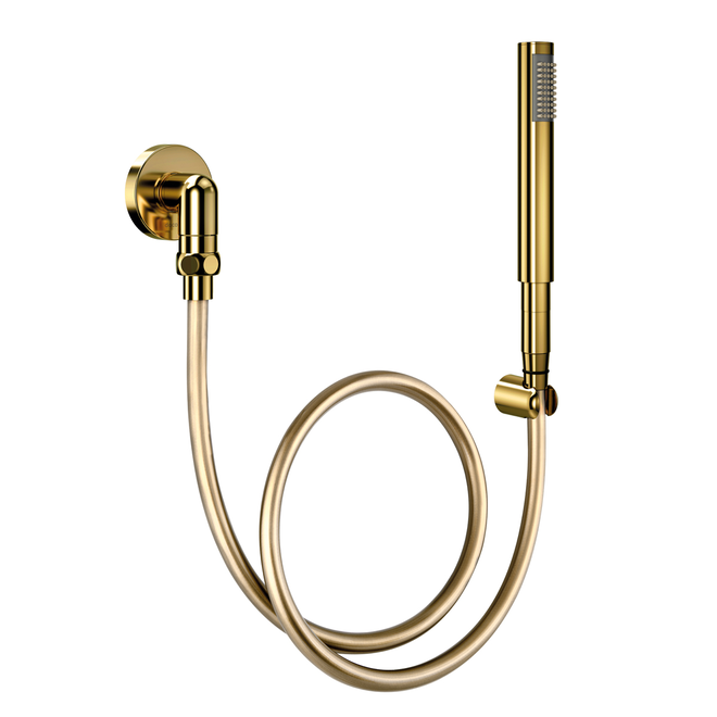 DUCHA MANUAL C30 COM JOELHO 90 EM OURO POLIDO