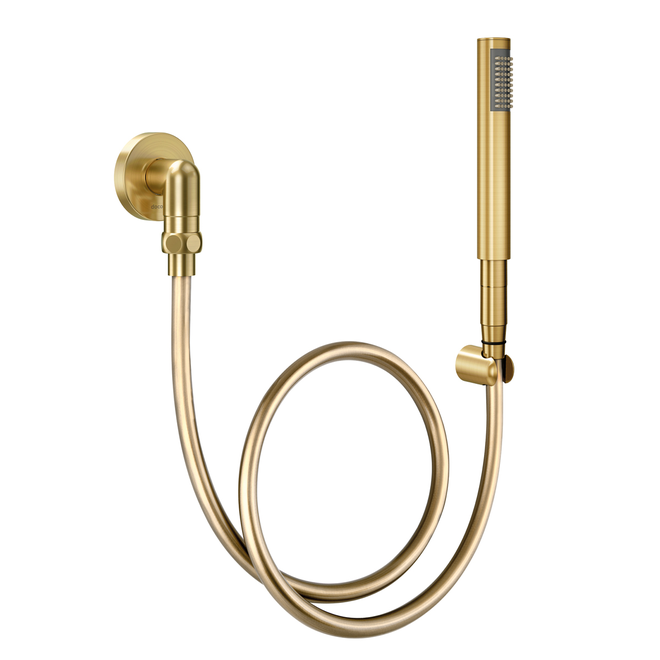 DUCHA MANUAL C30 COM JOELHO 90 EM OURO ESCOVADO