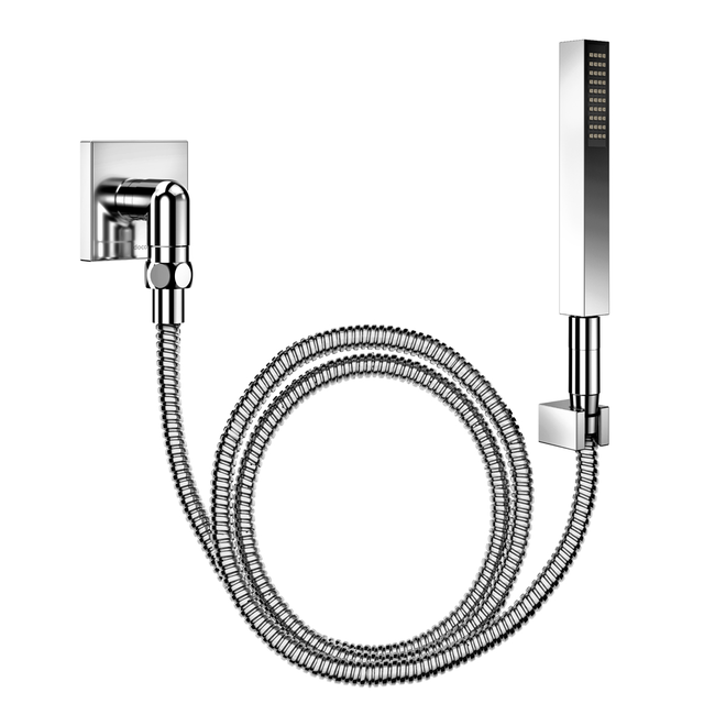 DUCHA MANUAL SQUARE COM JOELHO 90 CROMADA