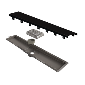 9249 Ralo Linear Elleve Versatile 50cm Saida Central Inox Black Matte