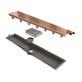 9247 Ralo Linear Elleve Versatile 50cm Saida Central Inox Red Gold