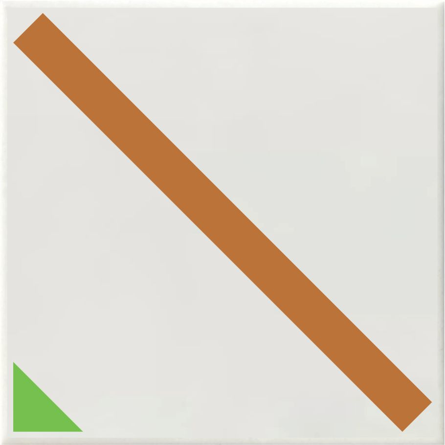 Peppy Diagonal - Clay / Pistachio