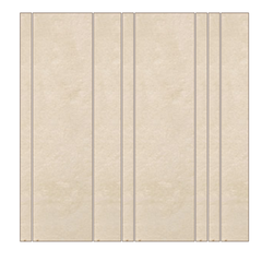 MOS SLATTED PANEL IRREGULAR DANSK CEMENT WHITE