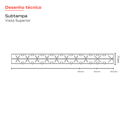 RALO LINEAR ELLEVE ROYAL TAMPA OCULTA 80CM    131 RALOS