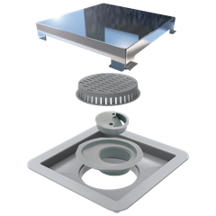 RALO LINEAR ELLEVE SQUARE TAMPA INOX POLIDA 15X15   4242