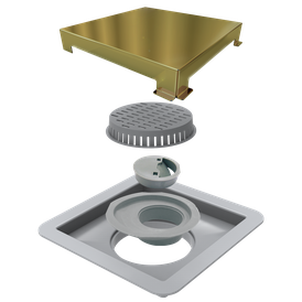 Ralo Linear Elleve Square Tampa Gold 15x15    4244