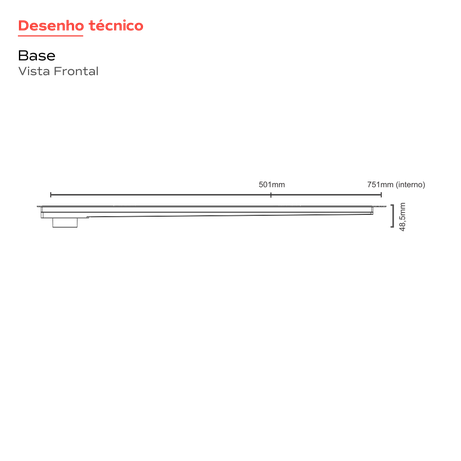 RALO LINEAR ELLEVE VERSATILE TAMPA OCULTA 50CM    4251 RALOS