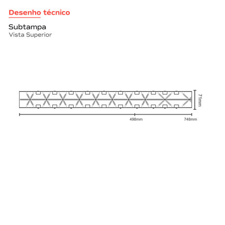 RALO LINEAR ELLEVE VERSATILE TAMPA OCULTA 50CM    4251 RALOS