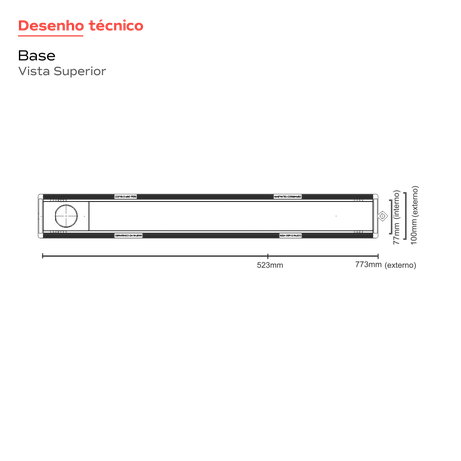 RALO LINEAR ELLEVE VERSATILE TAMPA OCULTA 50CM    4251 RALOS