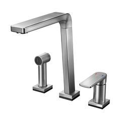 MONOCOMANDO PARA COZINHA COM DUCHA MANUAL BISTRO TECH GRAFITE ESCOVADO