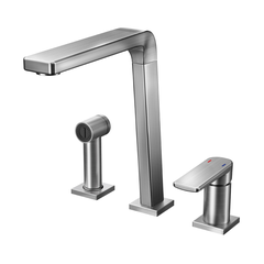 MONOCOMANDO PARA COZINHA COM DUCHA BISTRO GRAFITE ESCOVADO