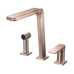 MONOCOMANDO PARA COZINHA COM DUCHA BISTRO COBRE ESCOVADO