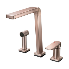 MONOCOMANDO PARA COZINHA COM DUCHA MANUAL BISTRO TECH COBRE ESCOVADO
