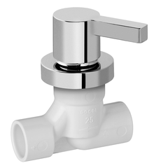 REGISTRO DOCOLBASE BASETEC PVC CERAMICO 25 MM COM ACABAMENTO CHESS