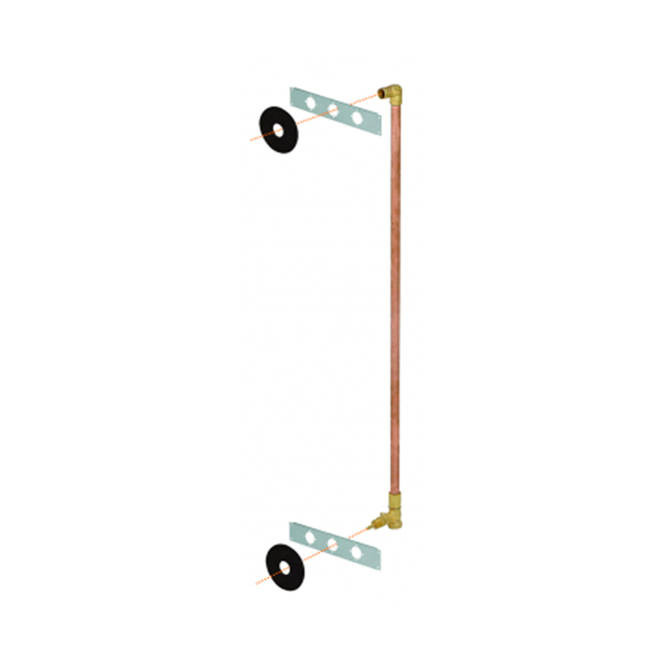 KIT REGISTRO PRESSAO 1/2 COM JOELHO 1/2 / TUBO DIAMETRO 15 COM TRAVESSA DE 60 CM