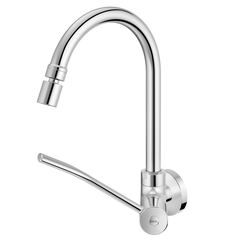 TORNEIRA PARA COZINHA DE PAREDE COM ALAVANCA BICA MOVEL BENEFIT