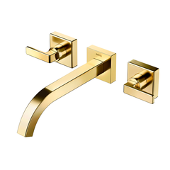 MISTURADOR PARA BANHEIRO DE PAREDE DOCOL STILLO OURO POLIDO