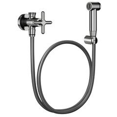 DUCHA HIGIENICA COM REGISTRO E DERIVACAO LISS GRAFITE POLIDO