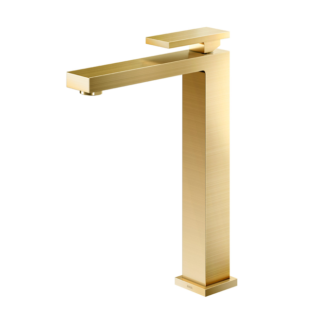 TORNEIRA PARA BANHEIRO BICA ALTA NEW EDGE OURO ESCOVADO