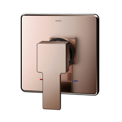 ACABAMENTO MONOCOMANDO PARA CHUVEIRO E DUCHA HIGIENICA BASE DE EDGE COBRE POLIDO