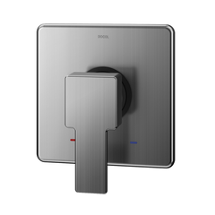 ACABAMENTO MONOCOMANDO PARA CHUVEIRO E DUCHA HIGIENICA BASE DE EDGE GRAFITE ESCOVADO