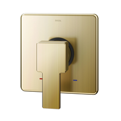 ACABAMENTO MONOCOMANDO PARA CHUVEIRO E DUCHA HIGIENICA BASE DE EDGE OURO ESCOVADO