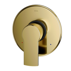 ACABAMENTO MONOCOMANDO PARA CHUVEIRO E DUCHA HIGIENICA DE ARGON OURO POLIDO