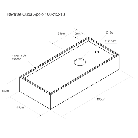 REVERSE CUBA APOIO MICHELANGELO POL (DENTRO) E CANELA DOURADA NAT (FORA)  